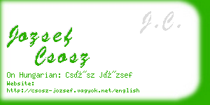 jozsef csosz business card